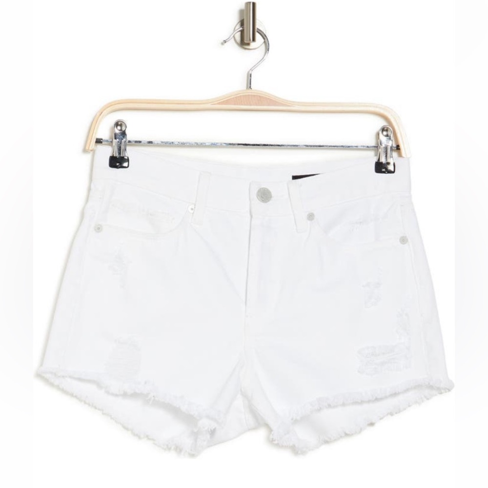 High Rise Distressed Shorts